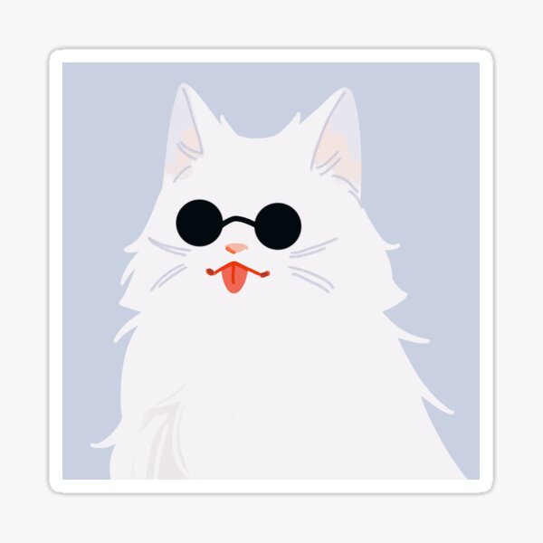 Gojo cat sticker on etsy