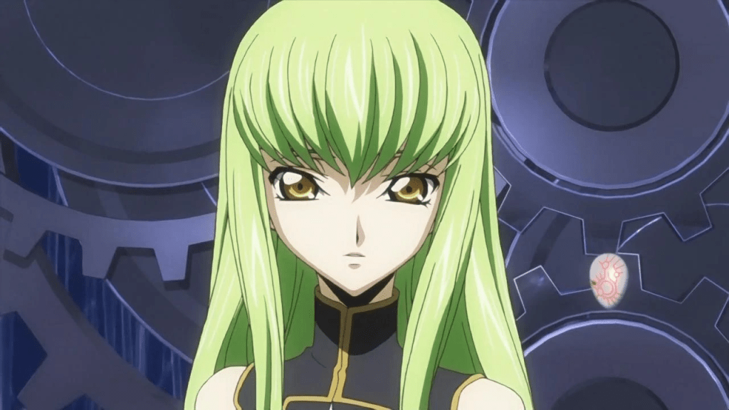 C.C.
Code Geass
green haired anime girl
green haired anime character