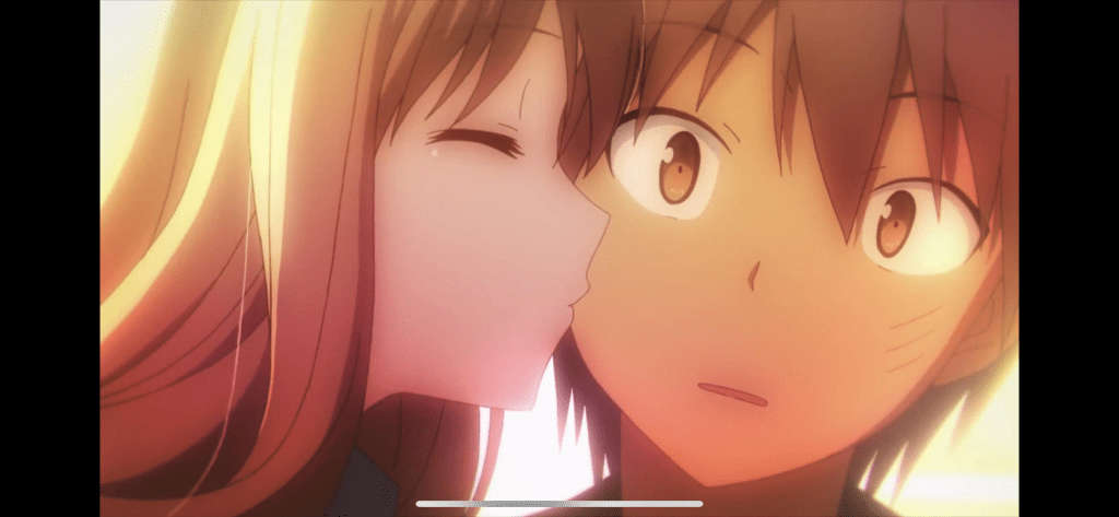 Pet Girl of Sakurasou 
cheek kiss
romance anime