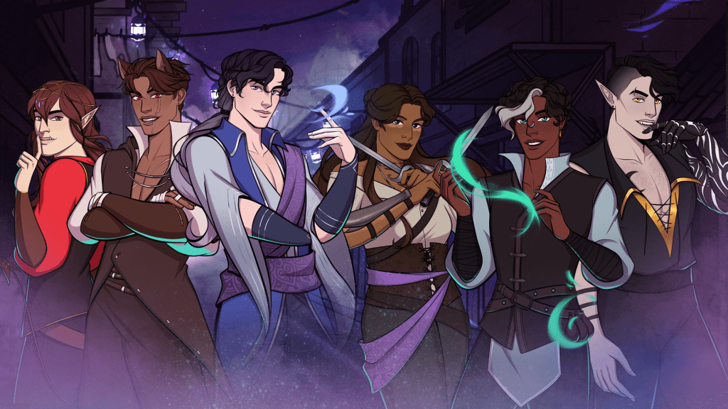 spooky otome 
When the Night Comes characters